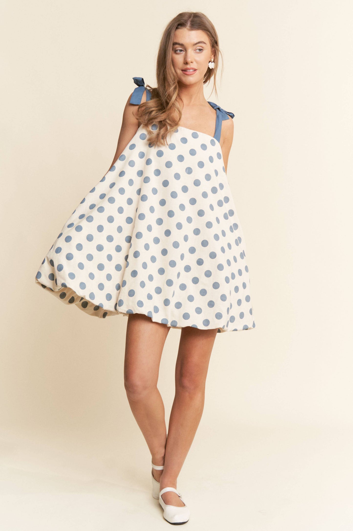 A-line Polka-dot Mini Dress