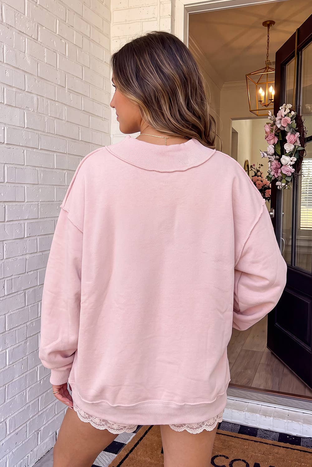 Saved By Grace Mock Neck Sweatshirt