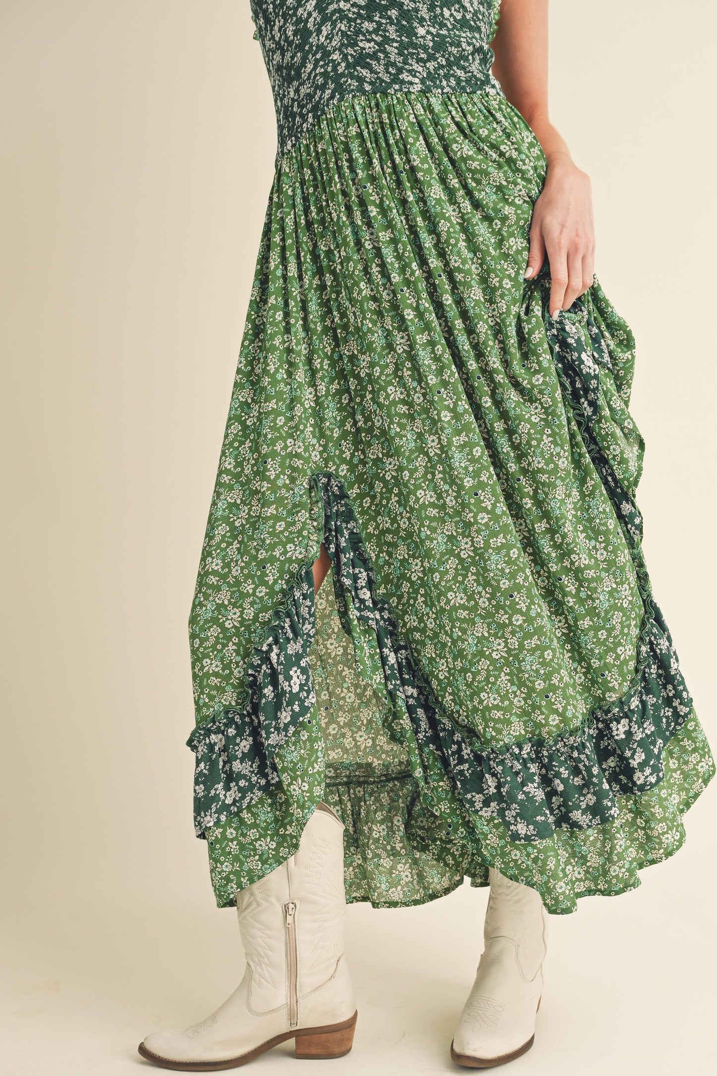 Green Ruffle Dress