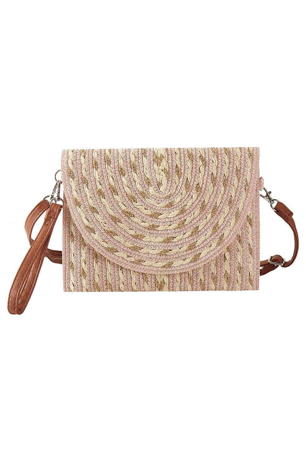 Mixed Straw Clutch/Crossbody