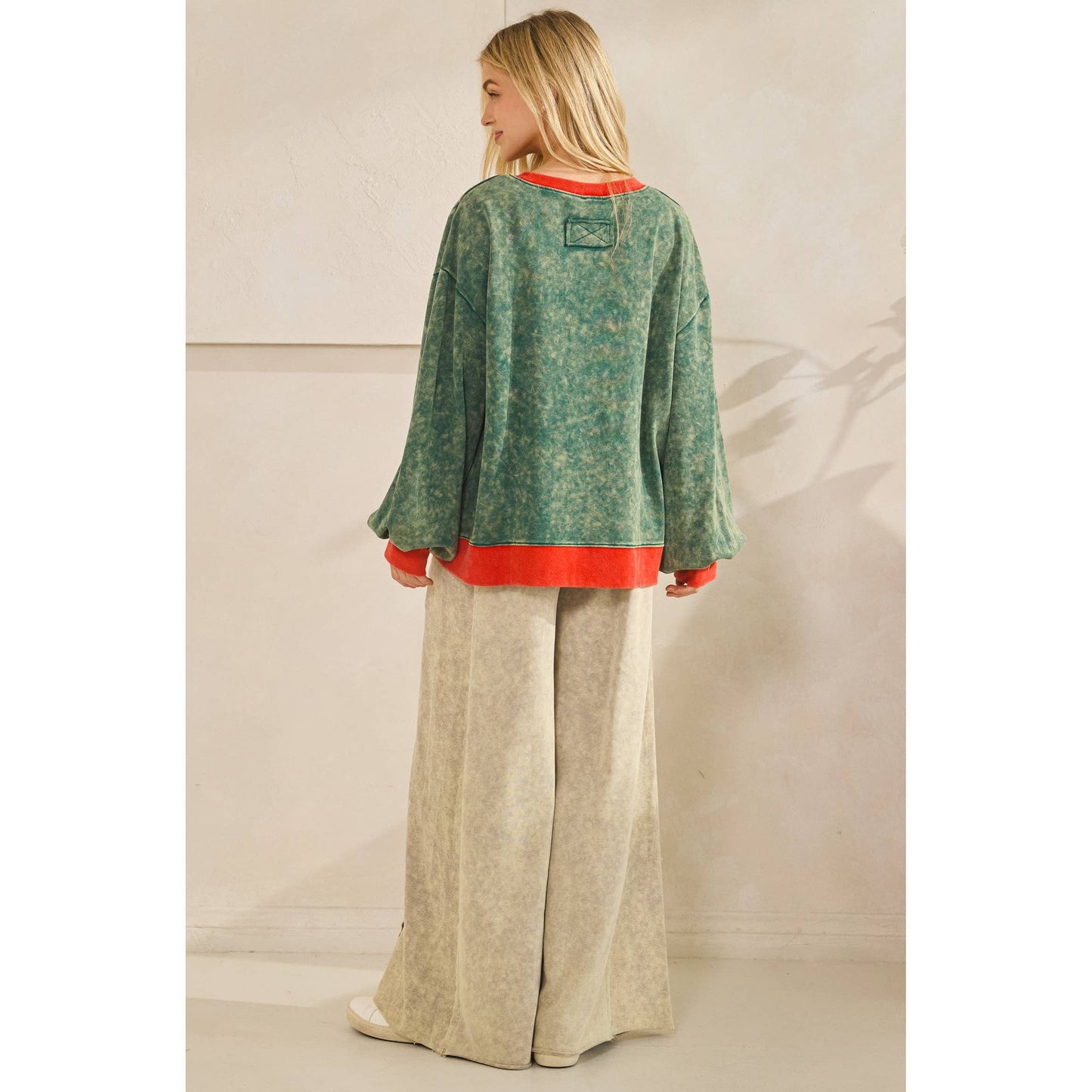THE MERRY MINERAL-WASH BOW PULLOVER (ST8113)