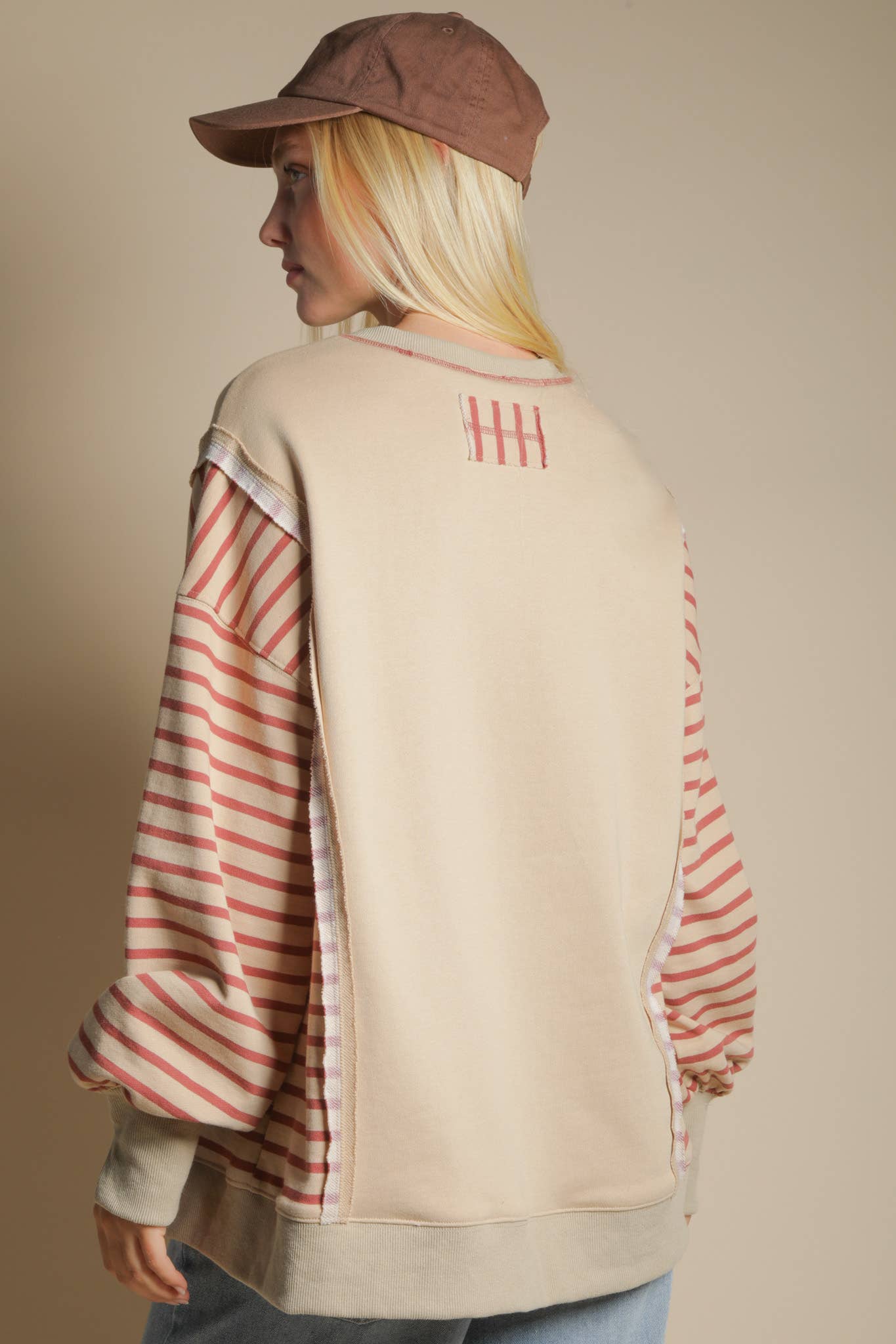 Oversized Striped Casual Knit Top