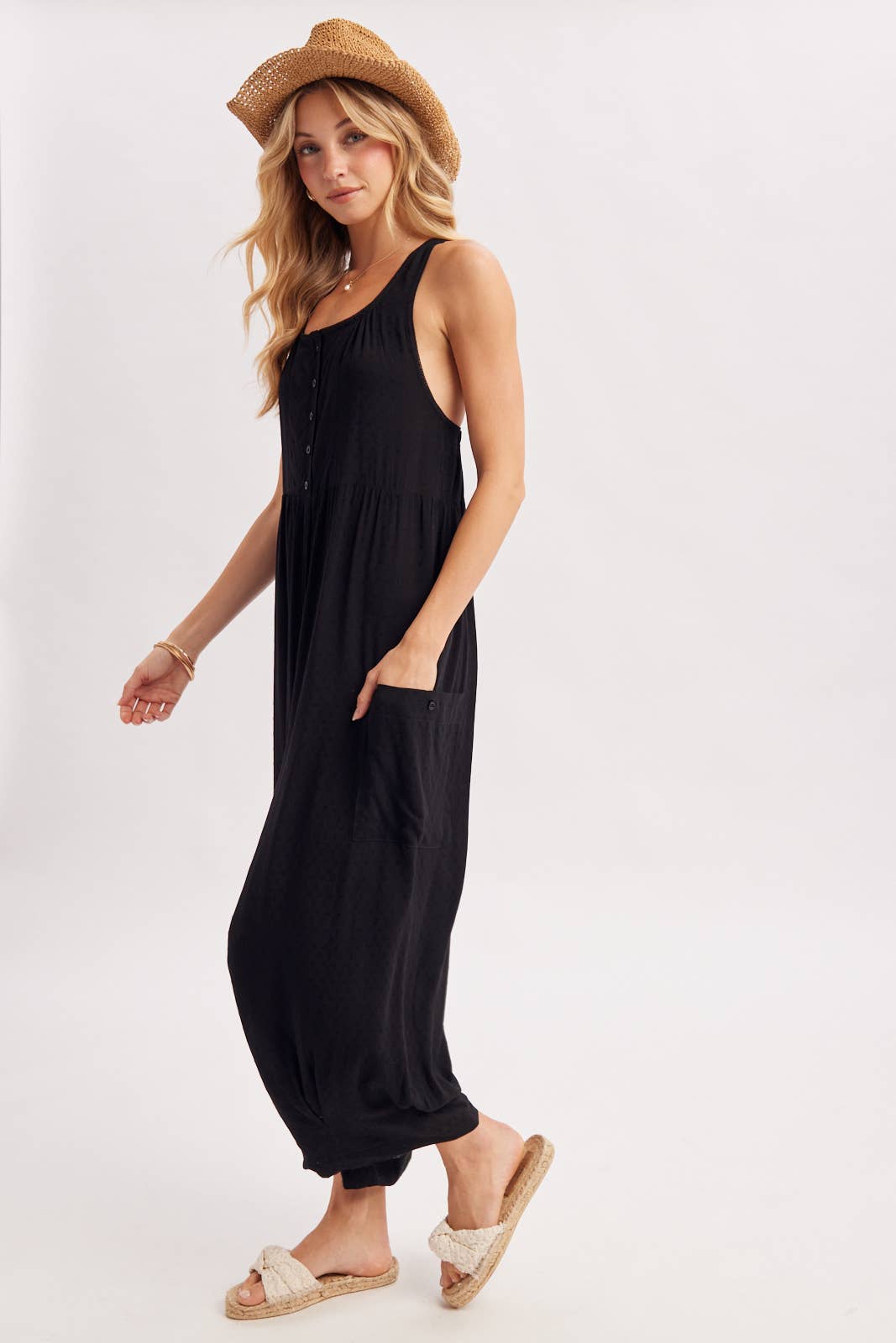 BOHO CROSS-BACK JUMPSUIT