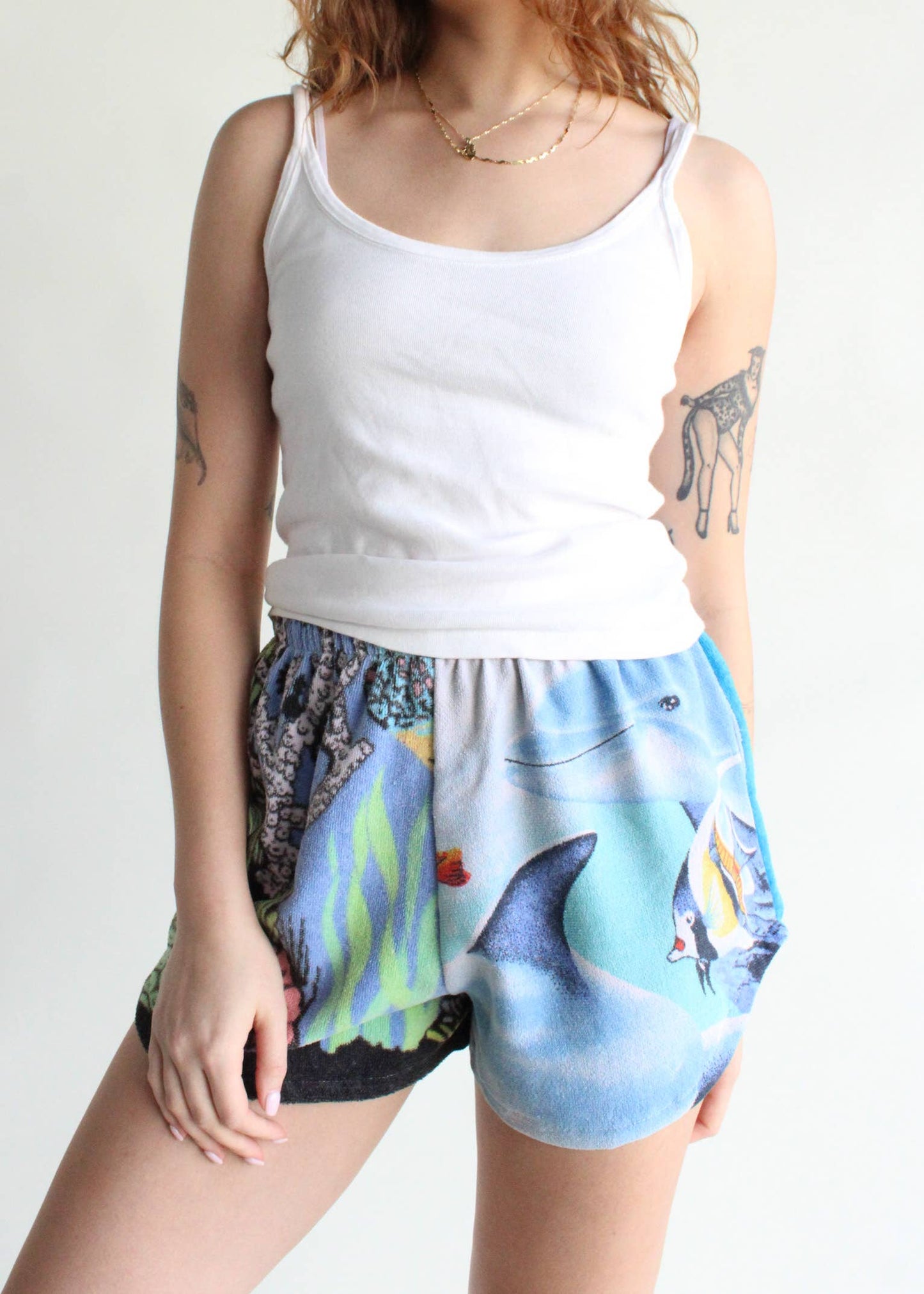 Dyed Towel Shorts