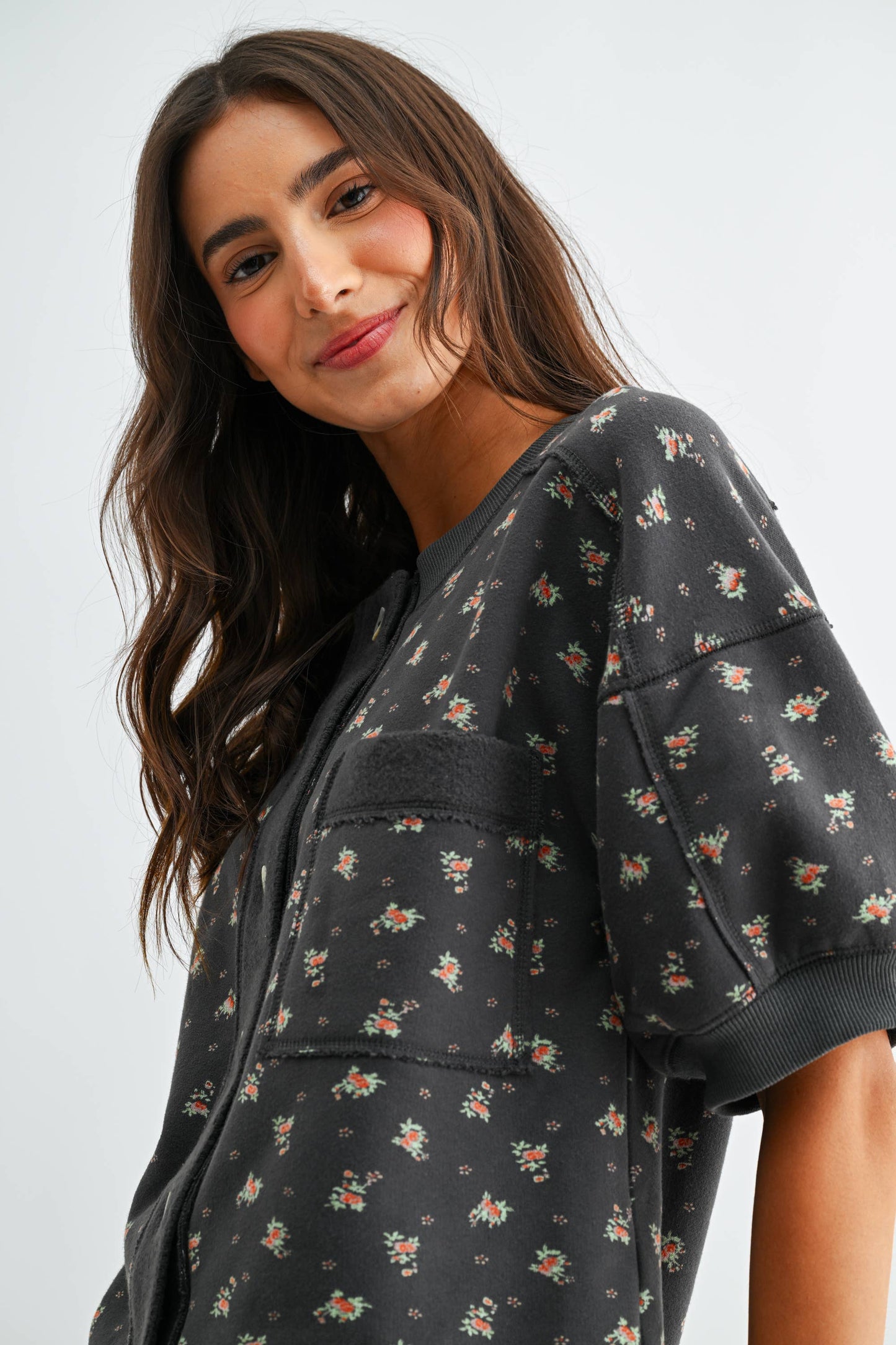 Floral Print Short Sleeve Set