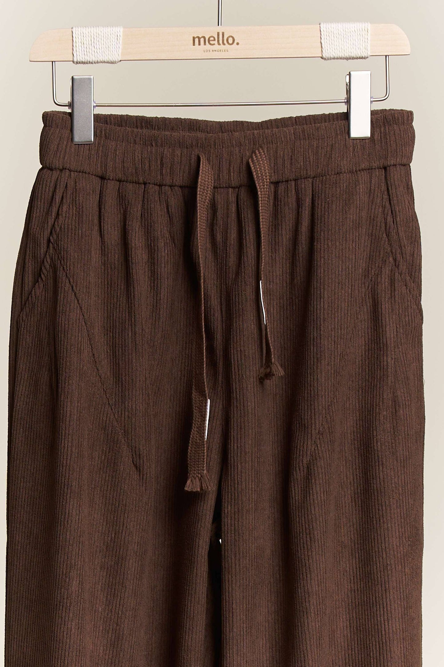 Daddy Fit Corduroy Baggy Pants with Elastic Waist