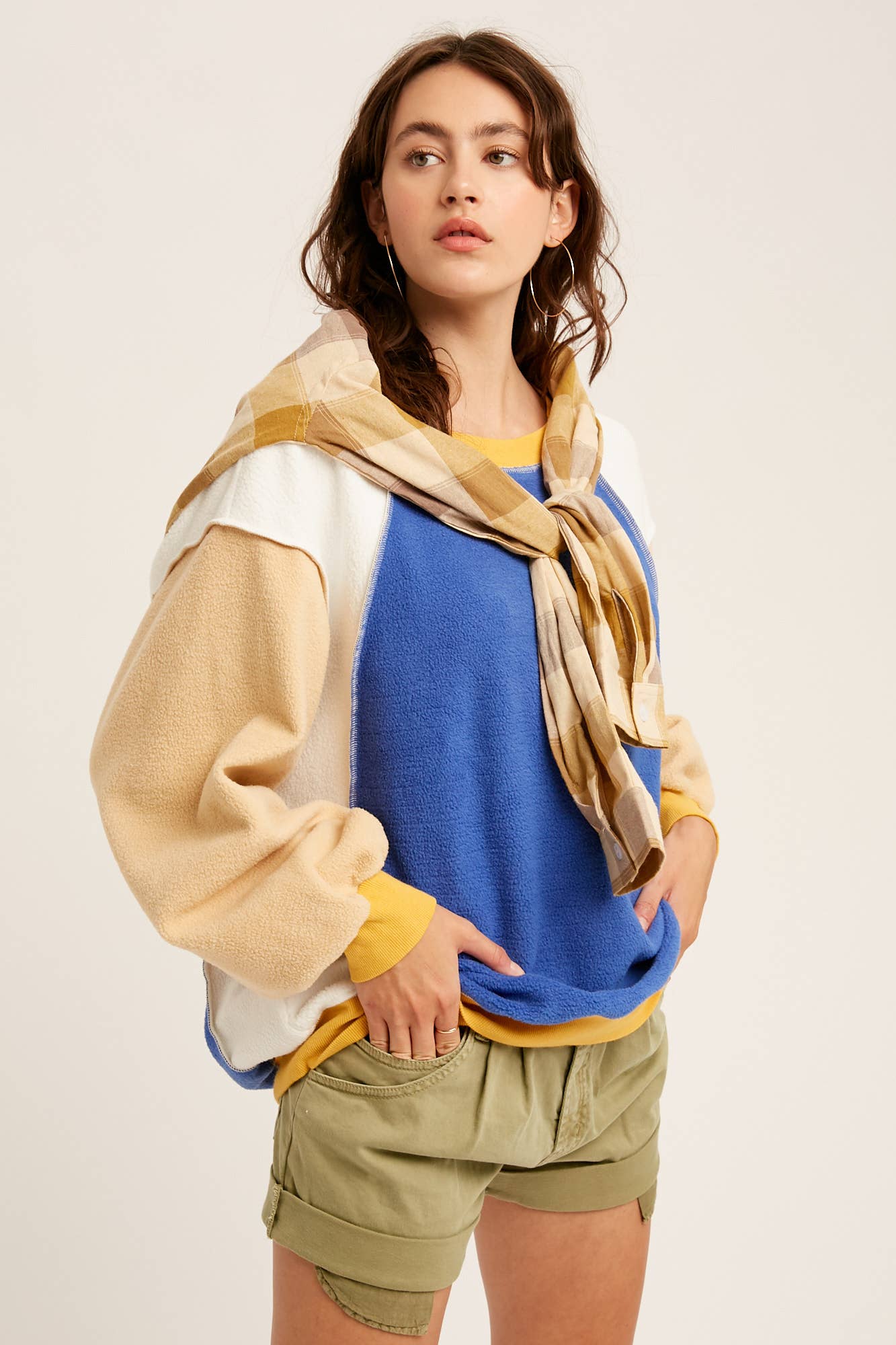 Colorblock Fleece Pullover