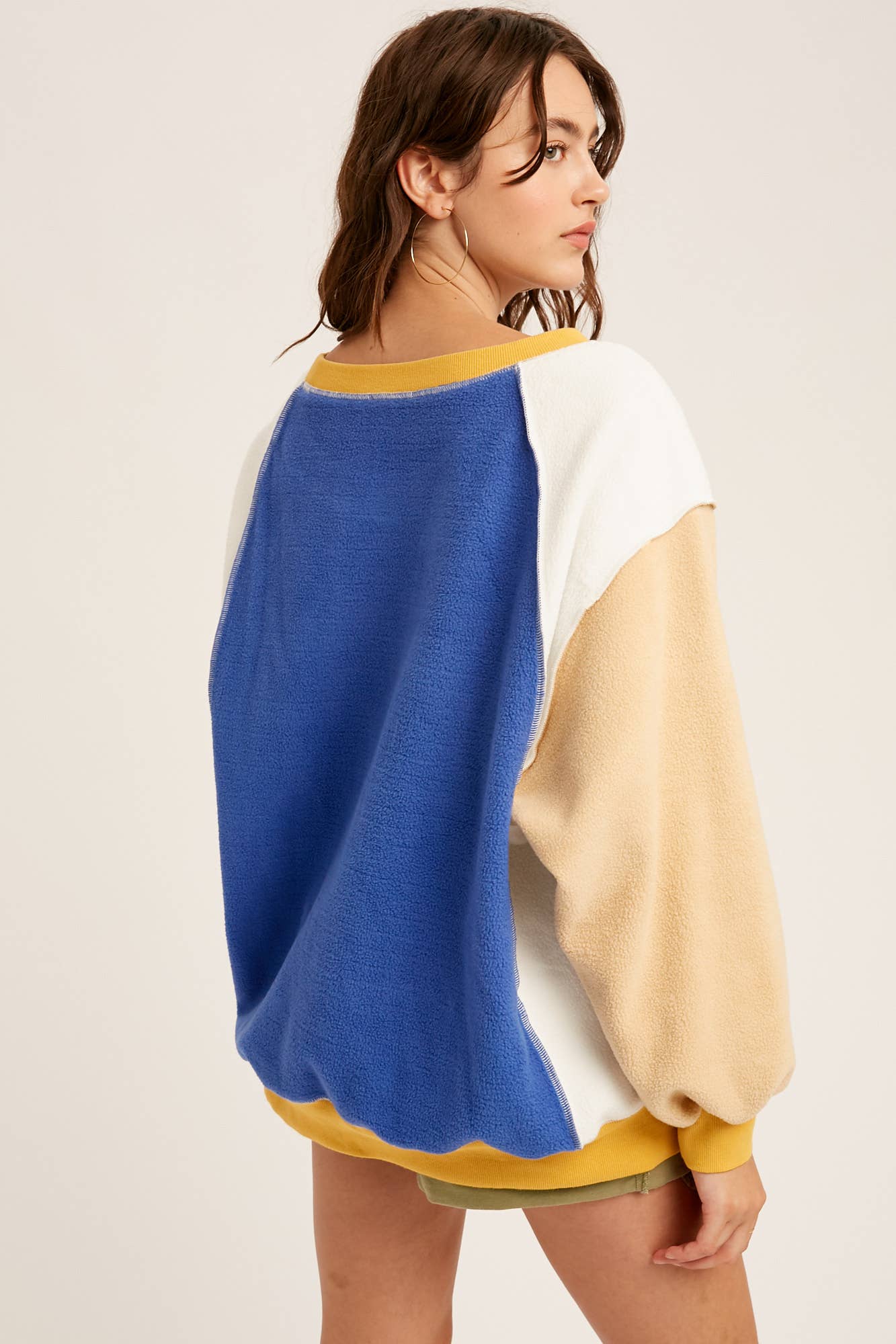 Colorblock Fleece Pullover