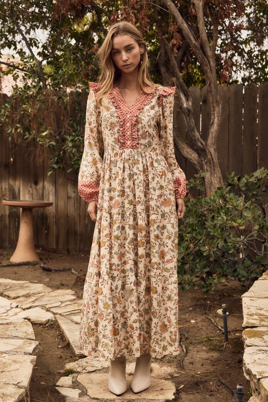 Floral Print Midi Dress