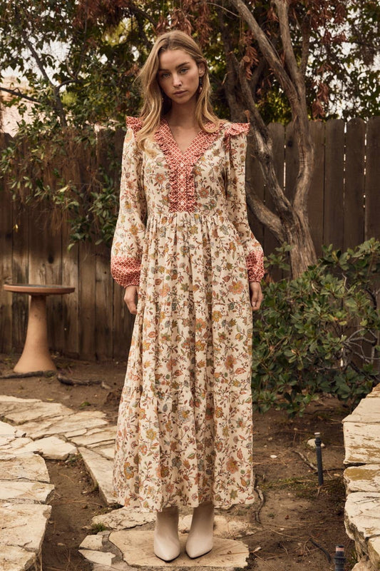 Floral Print Midi Dress