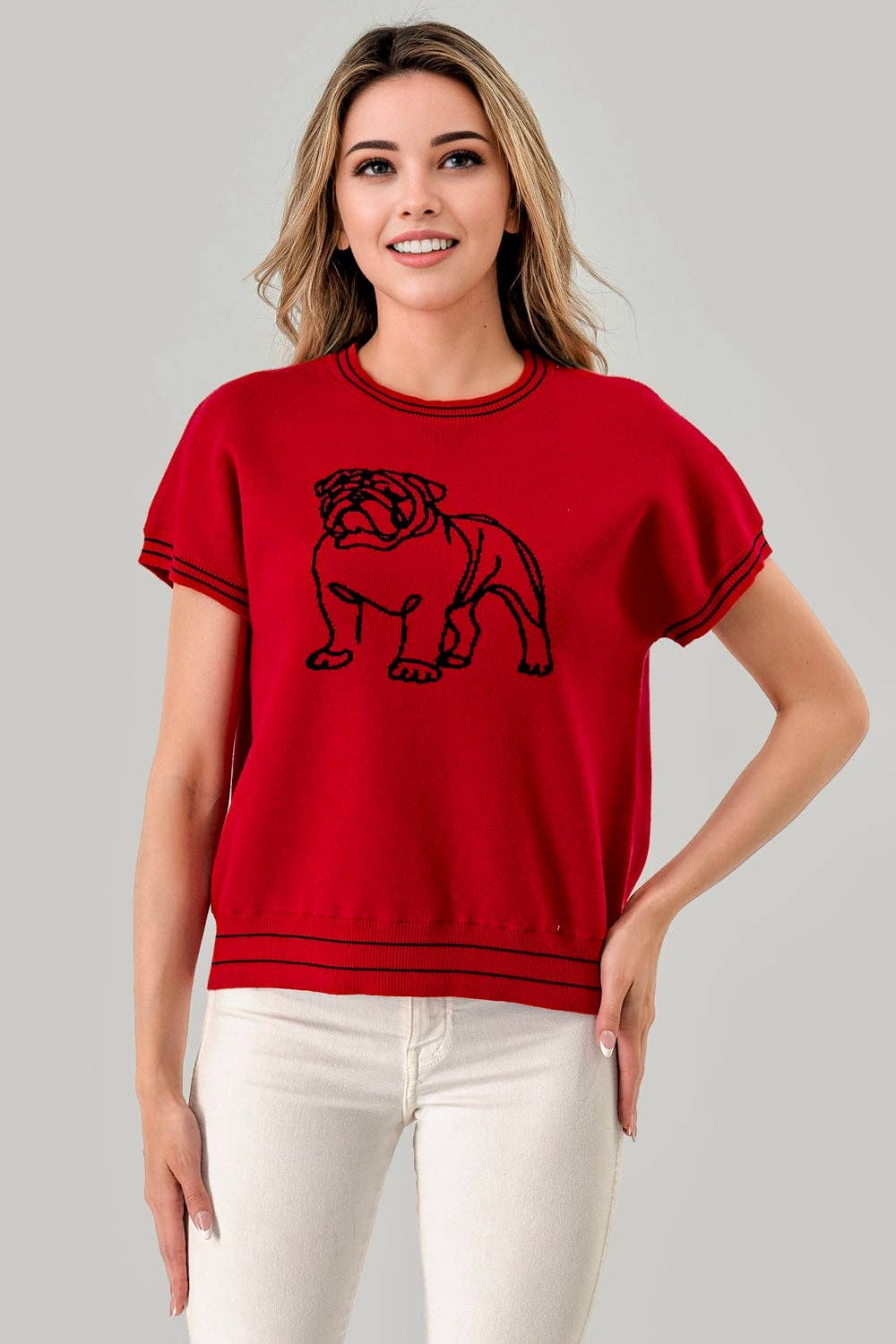 Abstract Bulldog Gameday Sweater