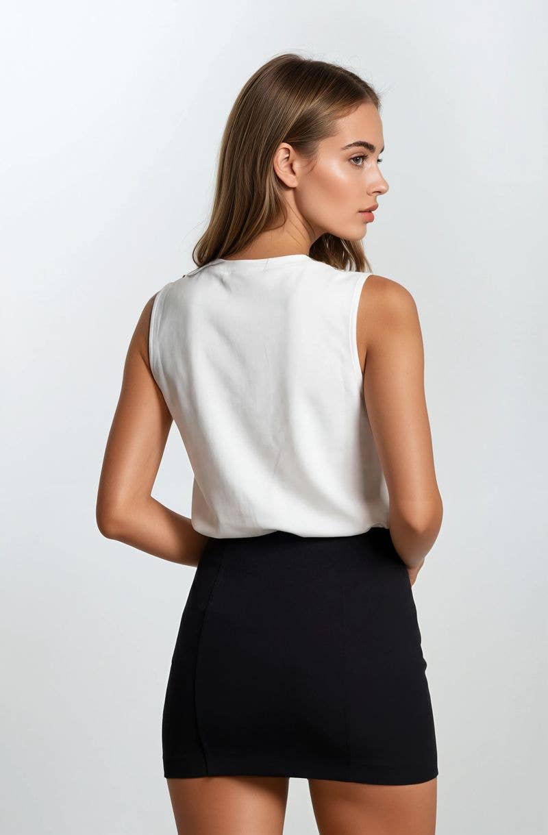 BRUSHED MODAL SLEEVELESS SWING TOP