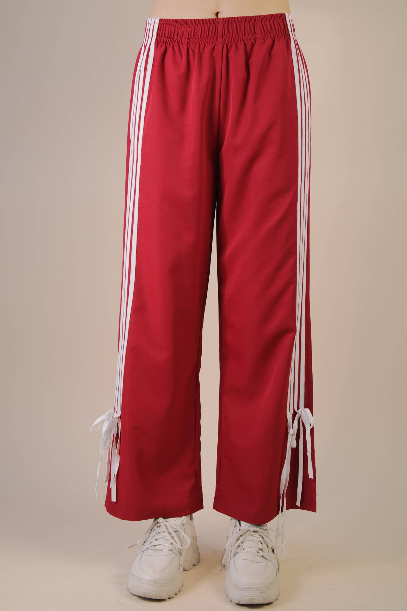 Side Ribbon Detail Jersey Pants