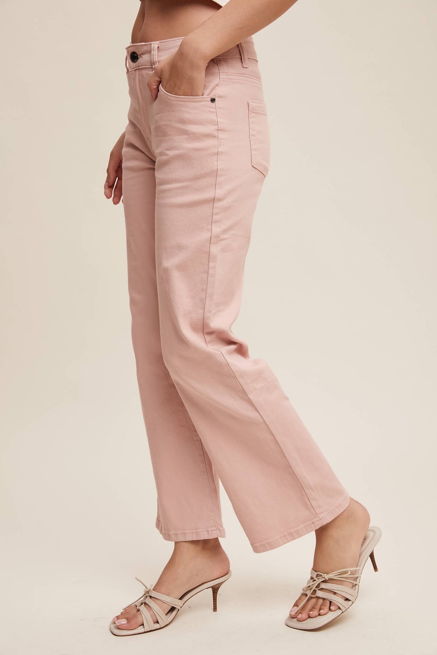 Stretch Wide-Leg Denim Jeans