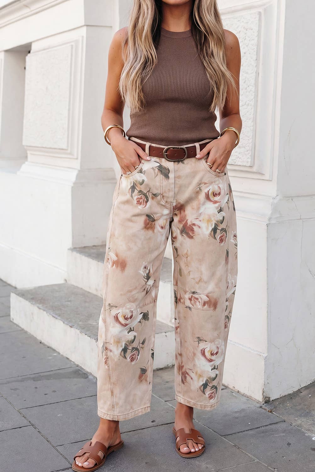 Retro Rose Floral Shift Jeans