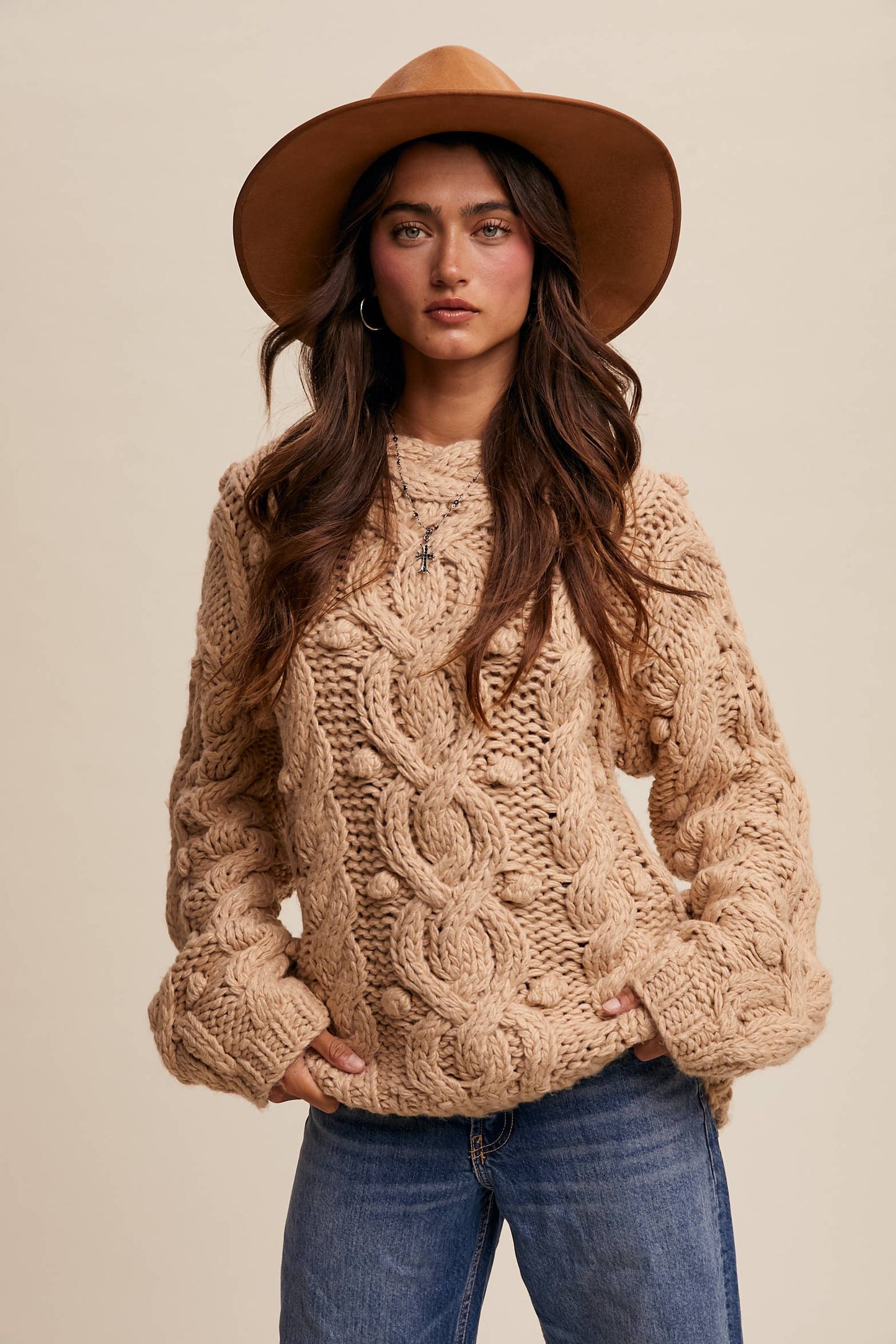Chunky Cable Knit Sweater