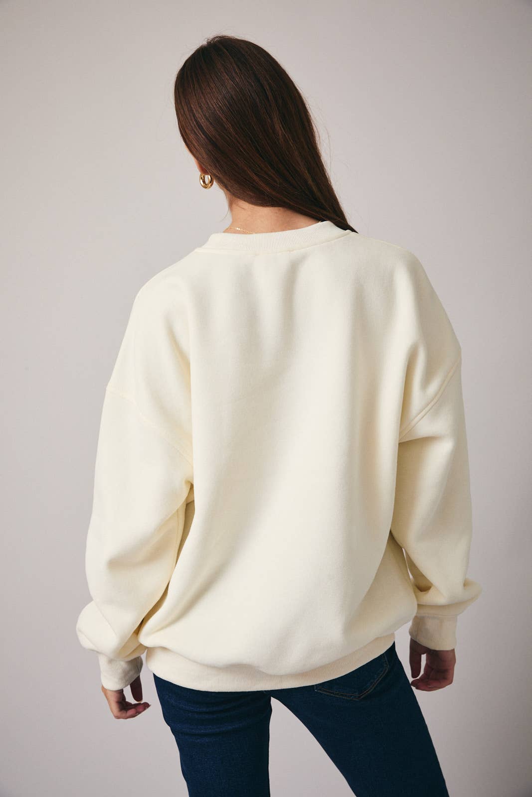 ROUND NECK Valentine Embroidered Sweatshirt