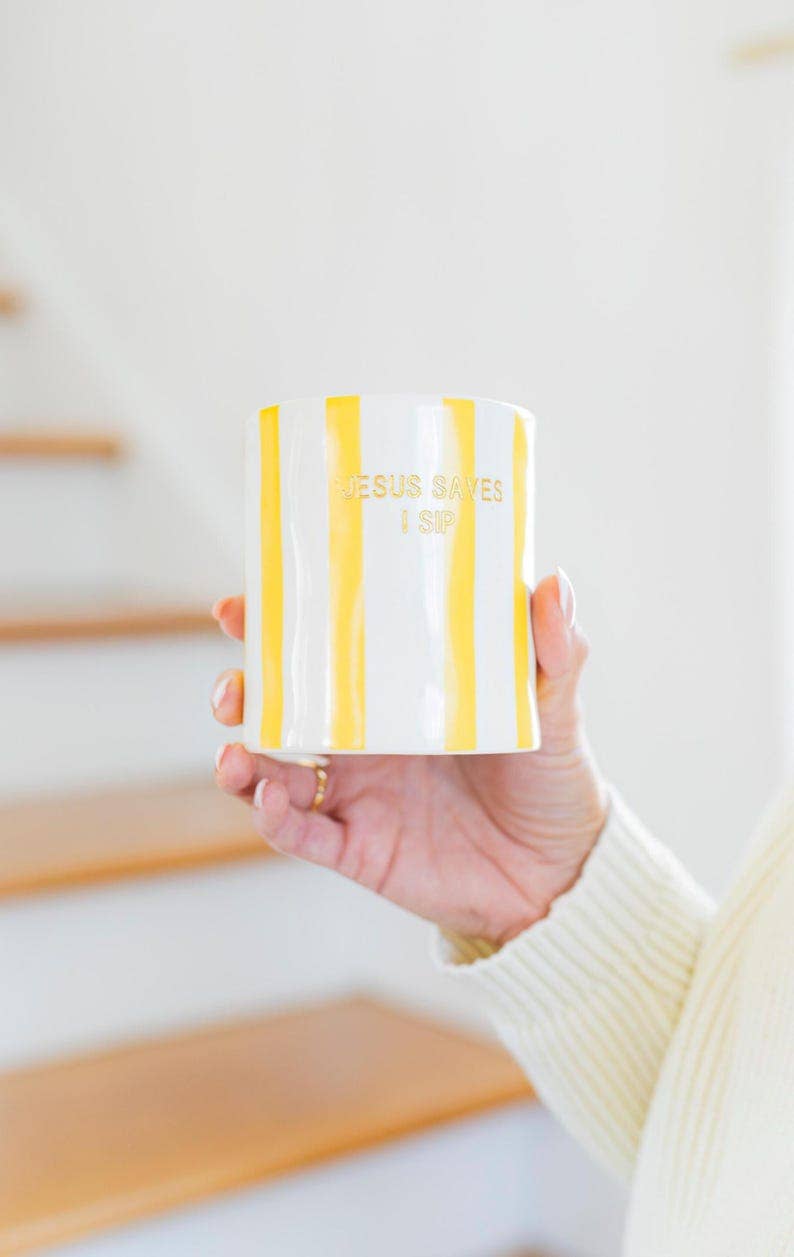| "Jesus Saves I Sip" Coffee Cup