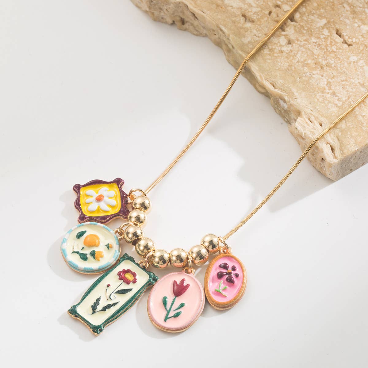 Flower Pendant Earrings