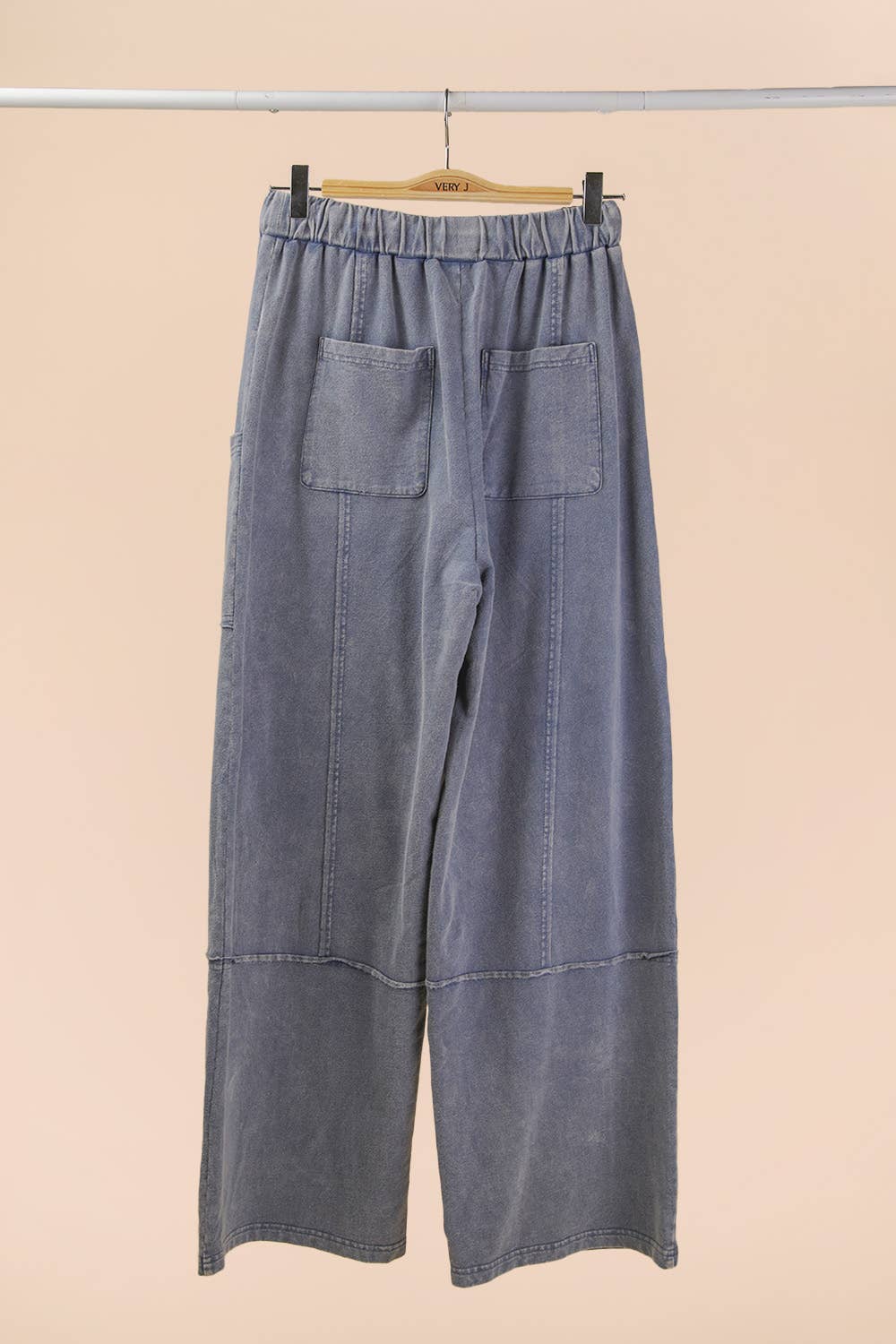 Mineral Washed Wide Leg Casual Comfy Pants