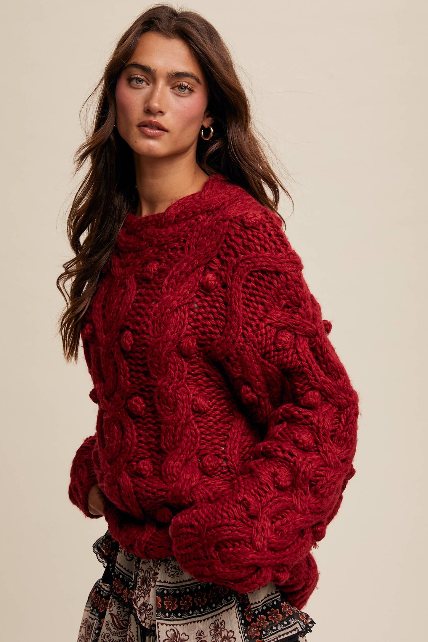 Chunky Cable Knit Sweater