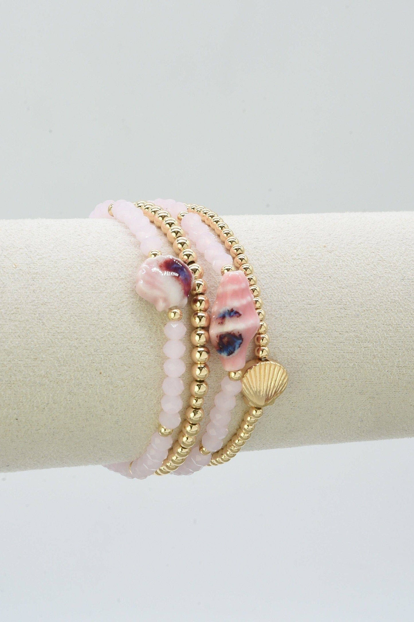 4 Piece Ceramic Stretch Bracelet Set