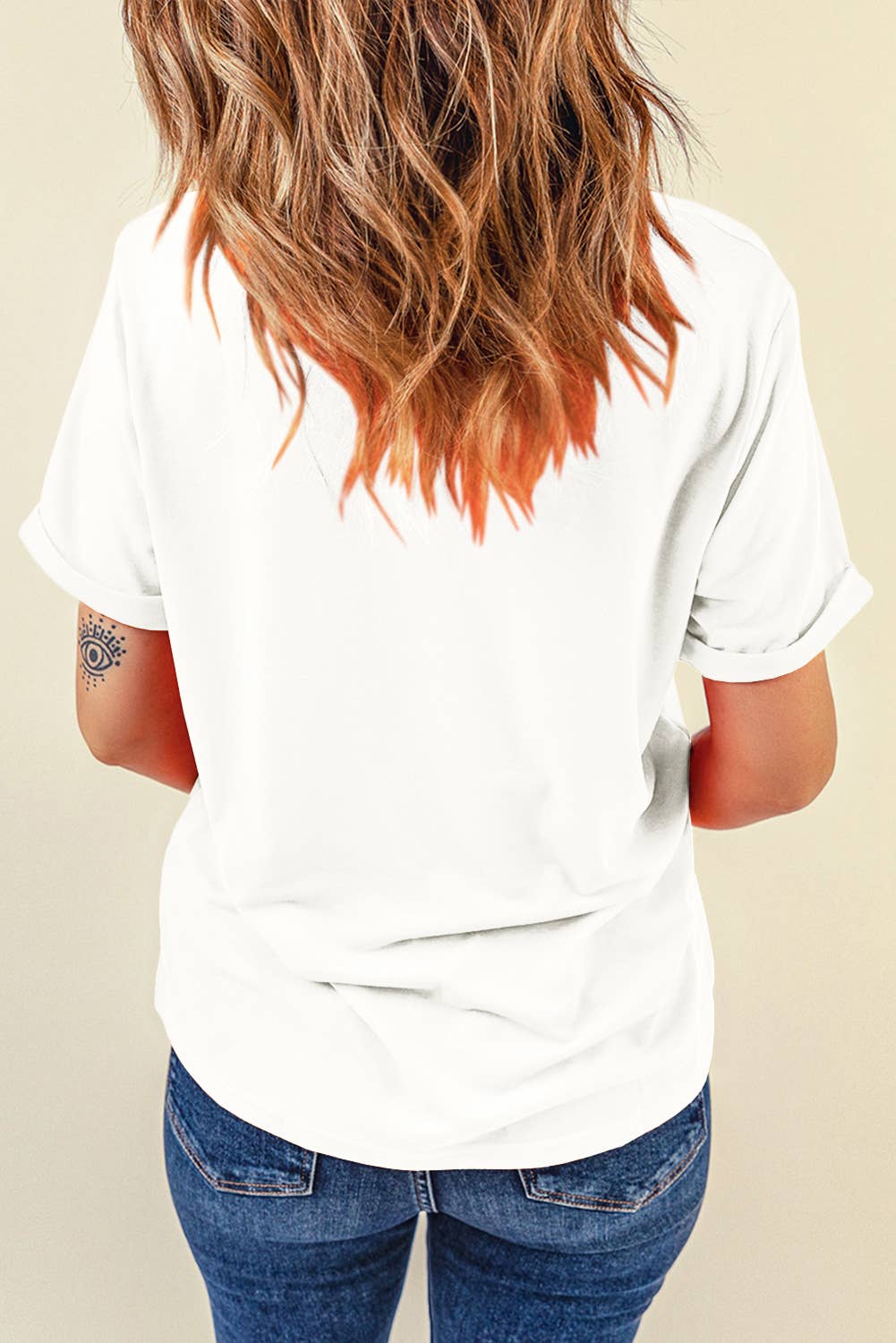 Rodeo Patched Graphic Casual Round Neck Tee