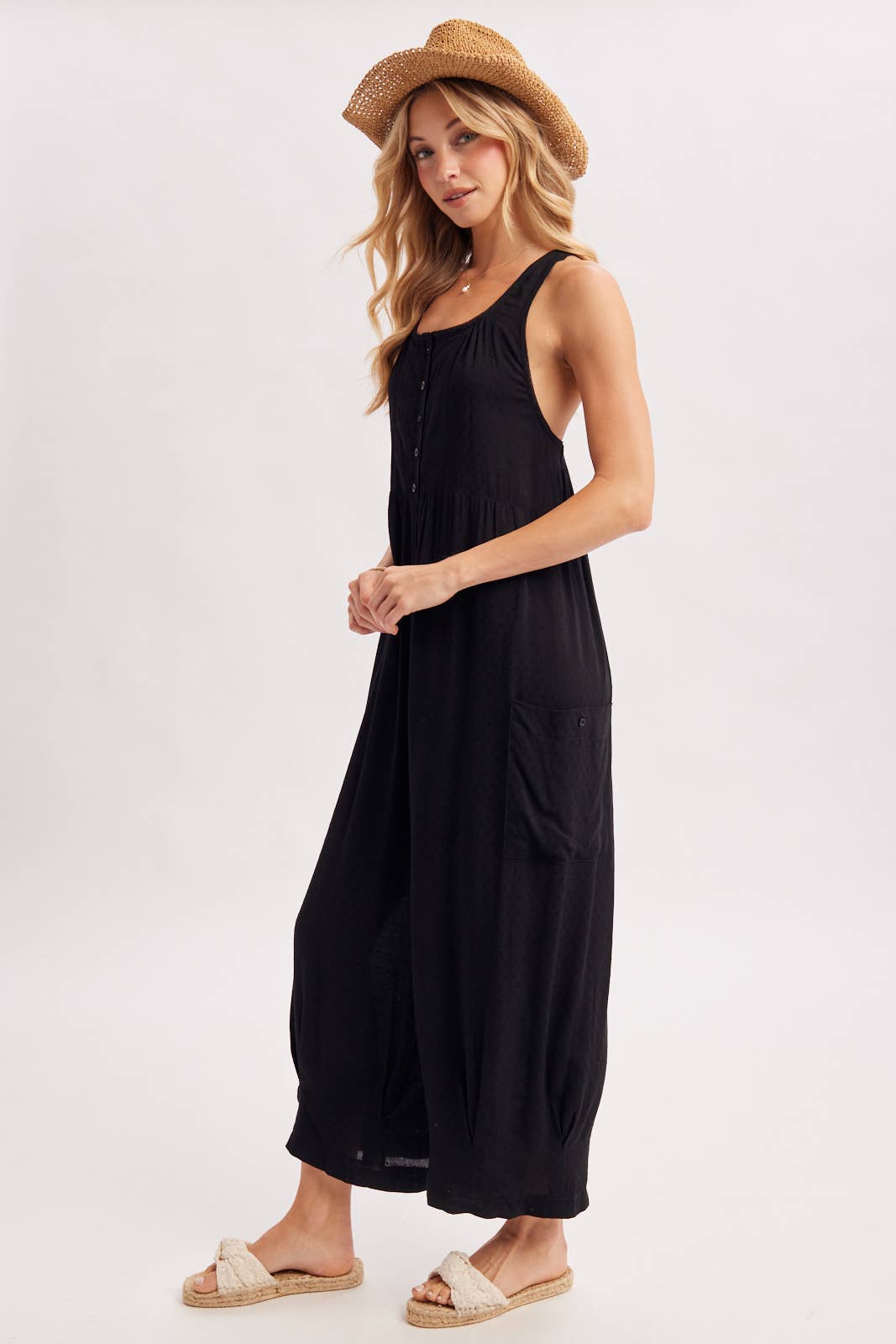 BOHO CROSS-BACK JUMPSUIT