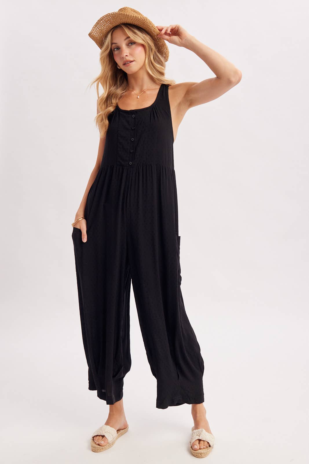 BOHO CROSS-BACK JUMPSUIT