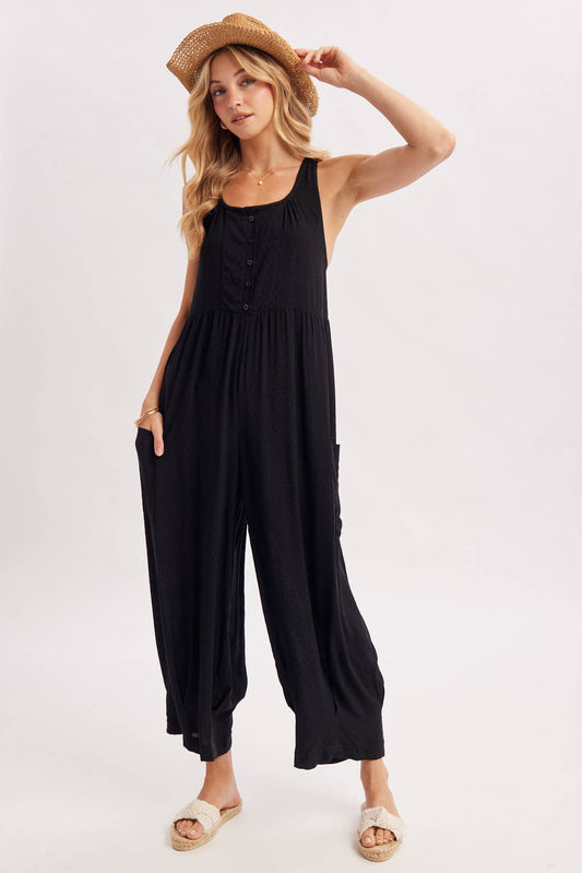 BOHO CROSS-BACK JUMPSUIT
