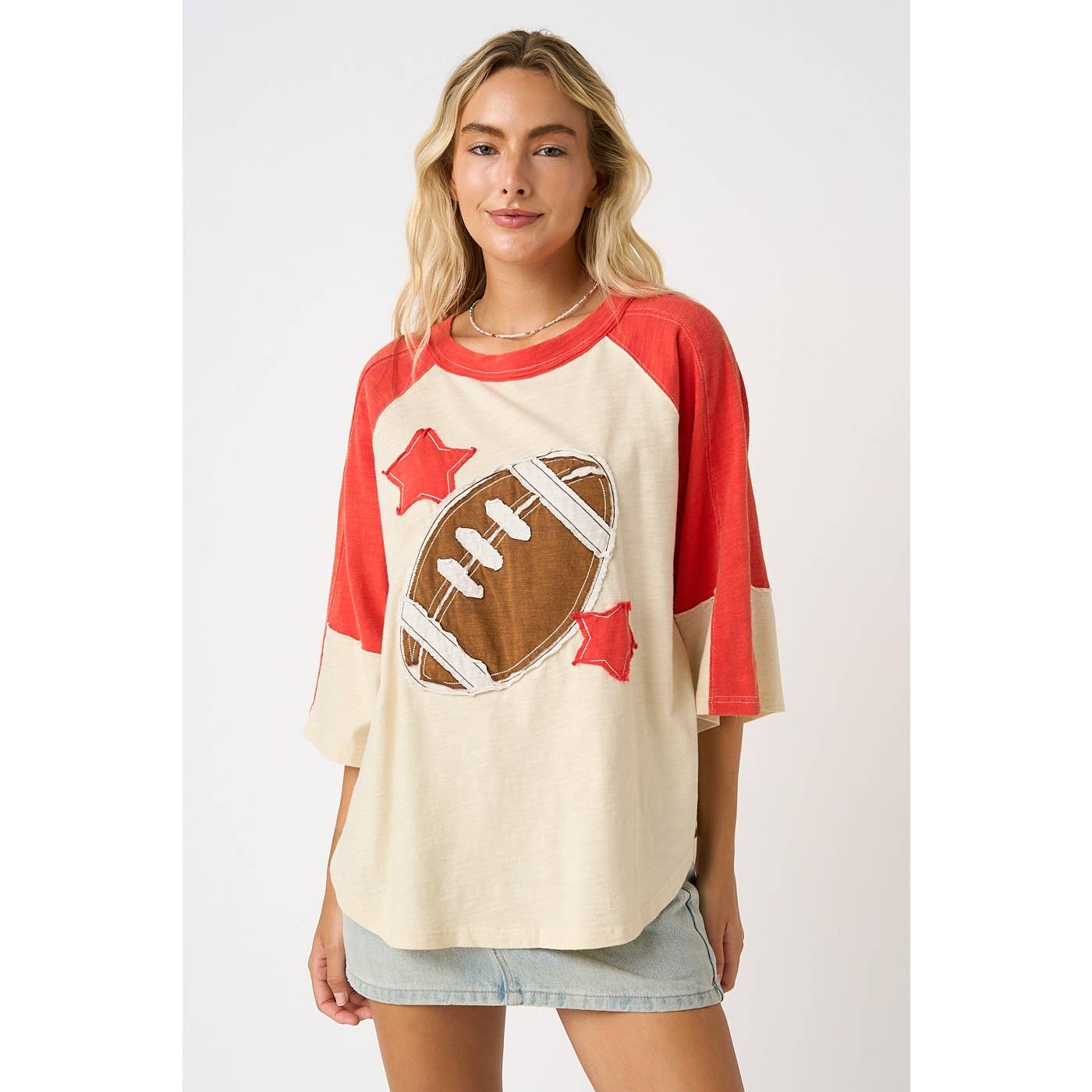 FOOTBALL PATCH COLOR BLOCK TOP