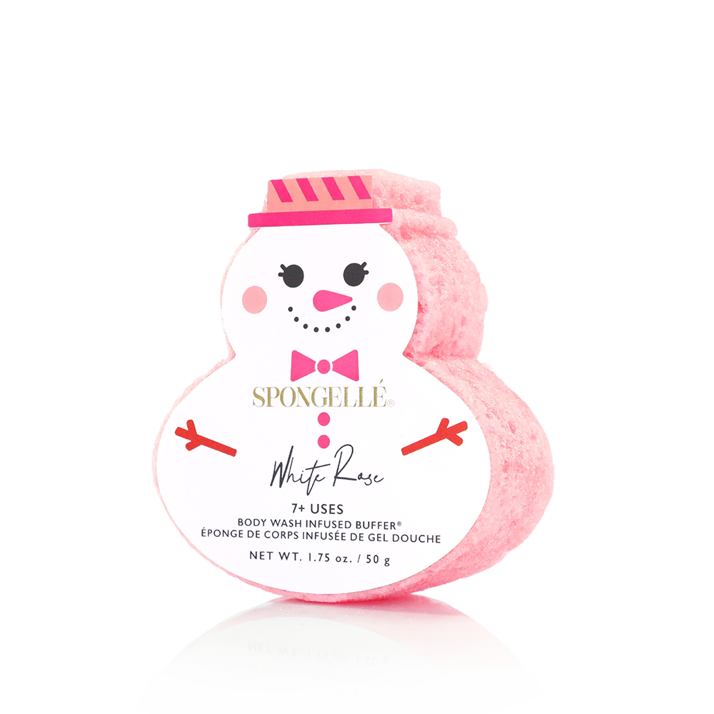 White Rose Snowman Holiday Buffer Christmas Stocking Gift 2025