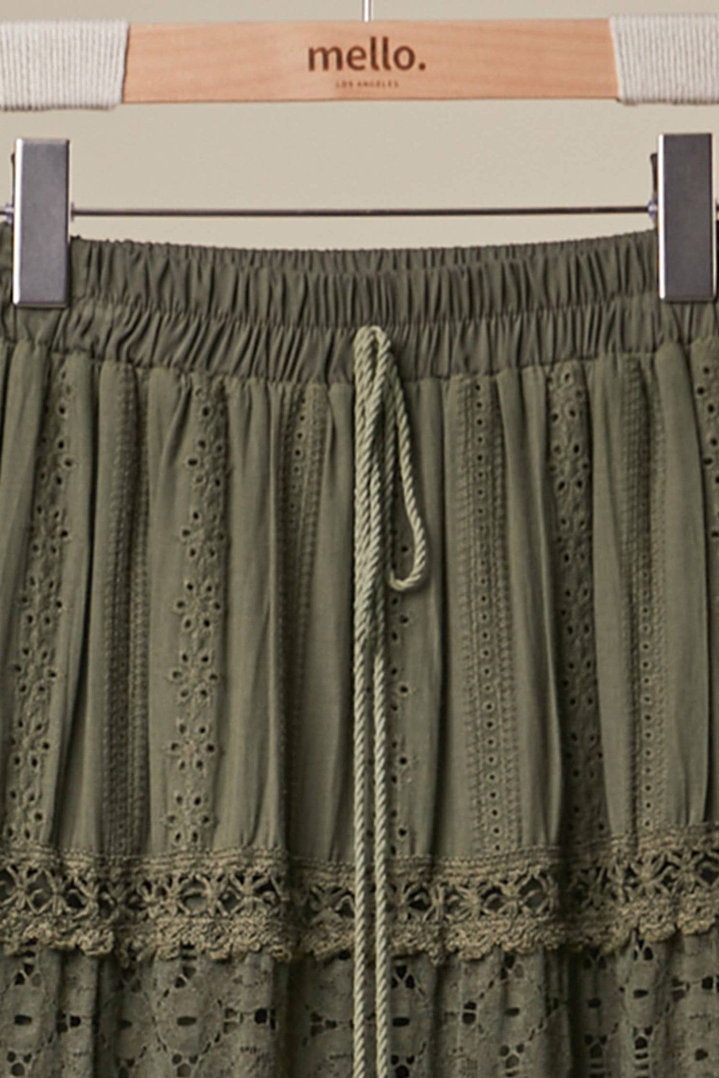 Maxi Skirt with Lace Trim