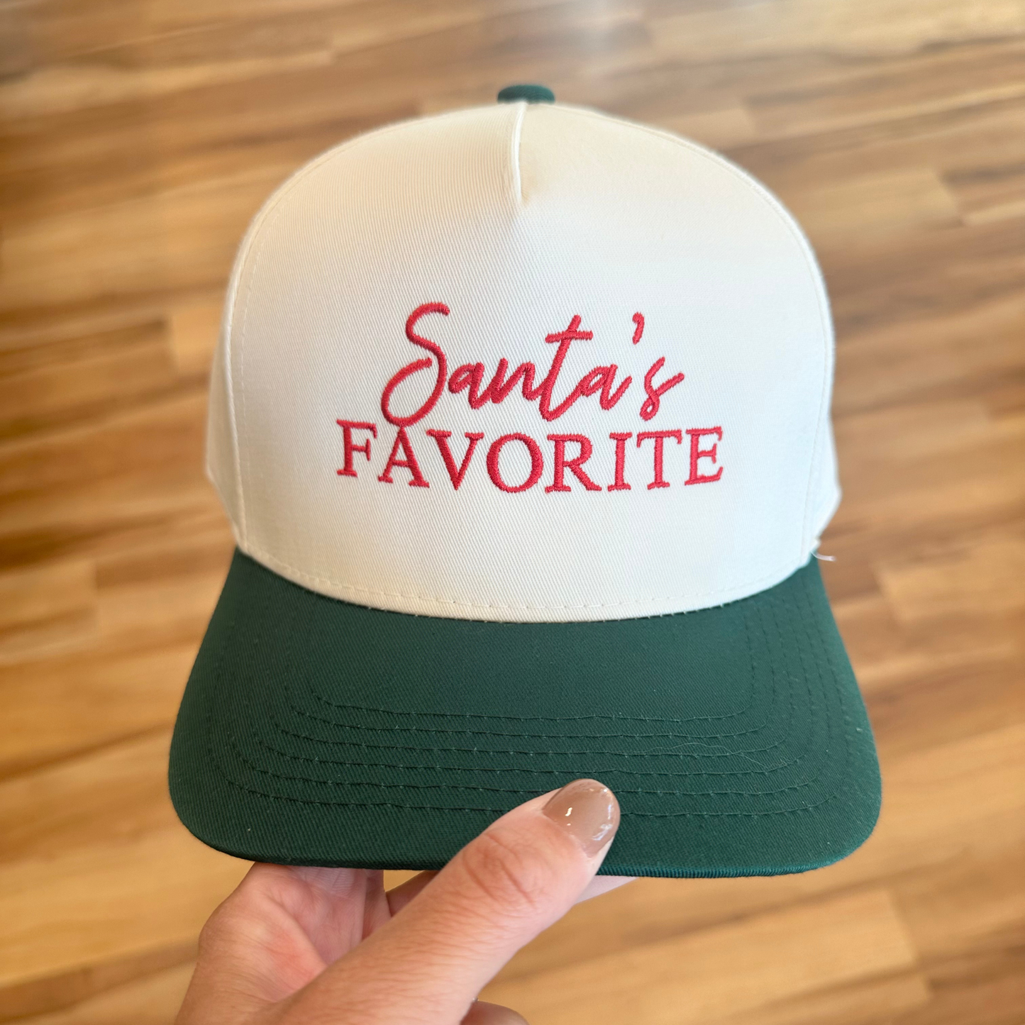 Santa's Favorite Embroidered Hat