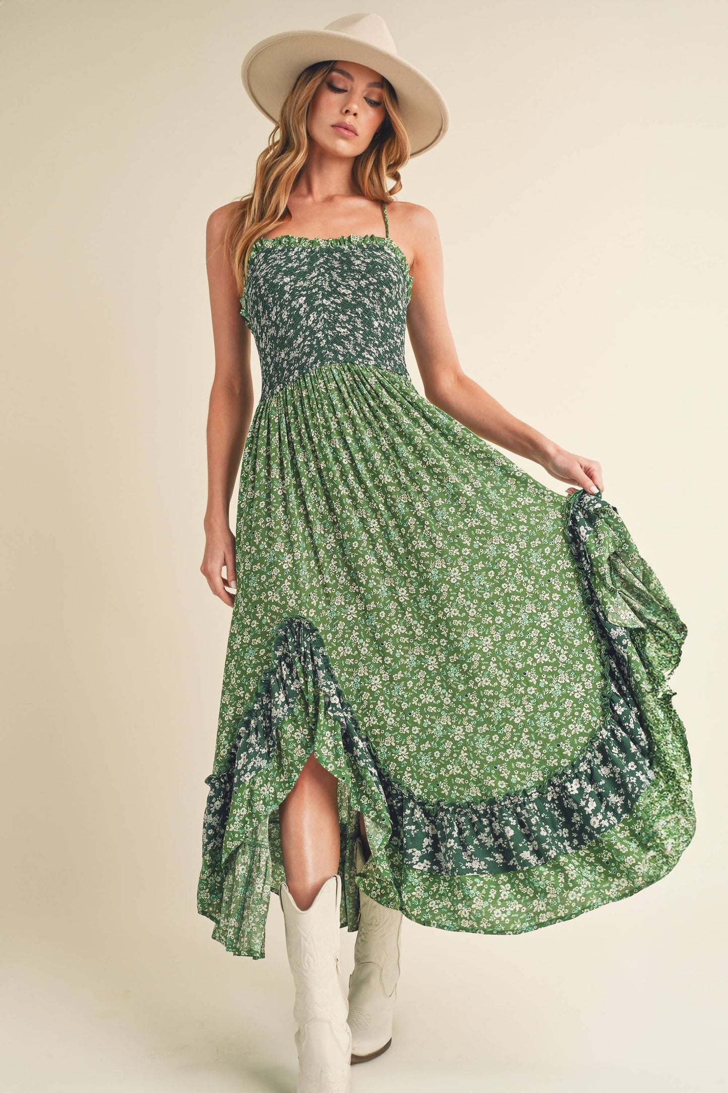 Green Ruffle Dress