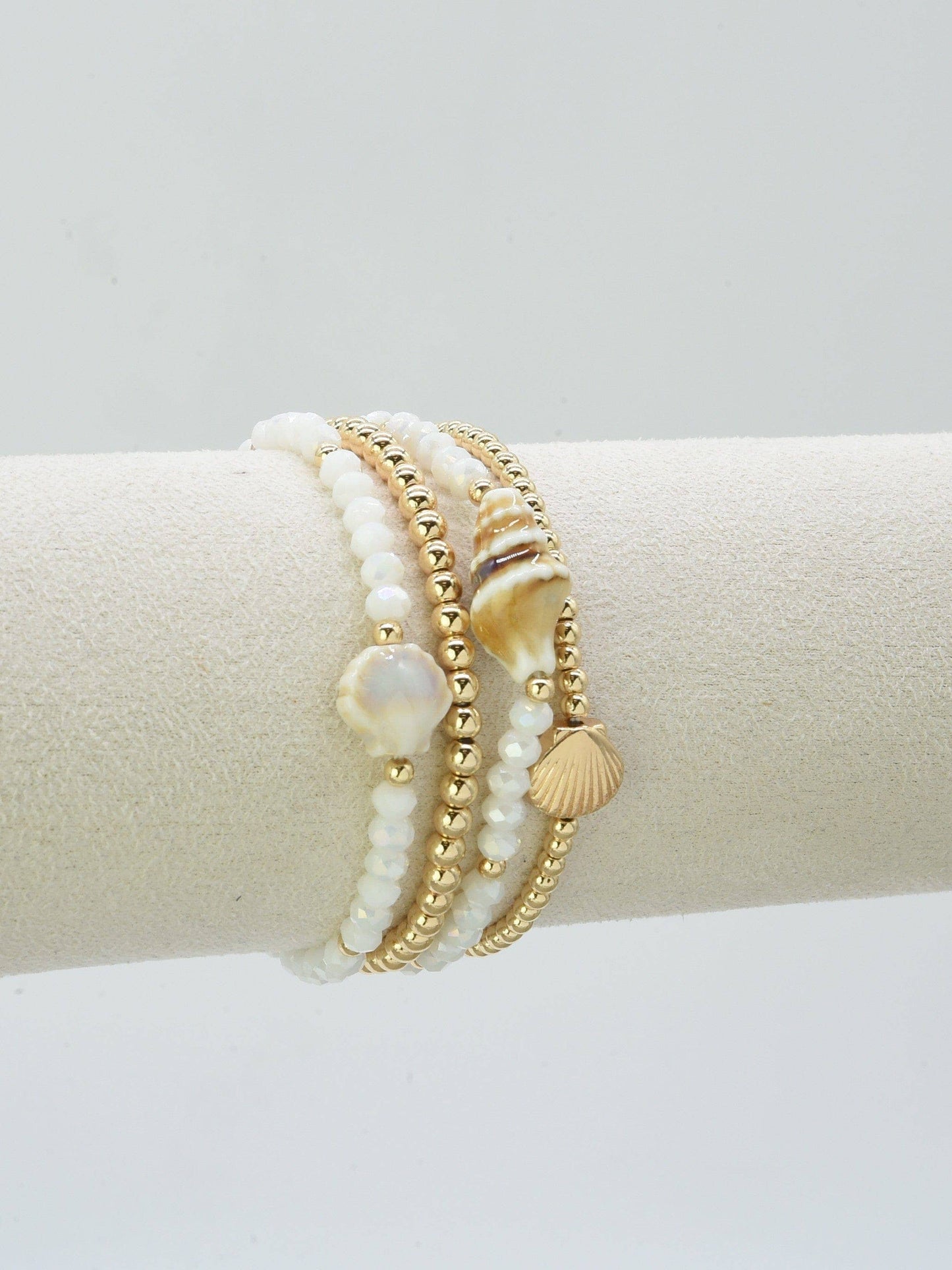 4 Piece Ceramic Stretch Bracelet Set