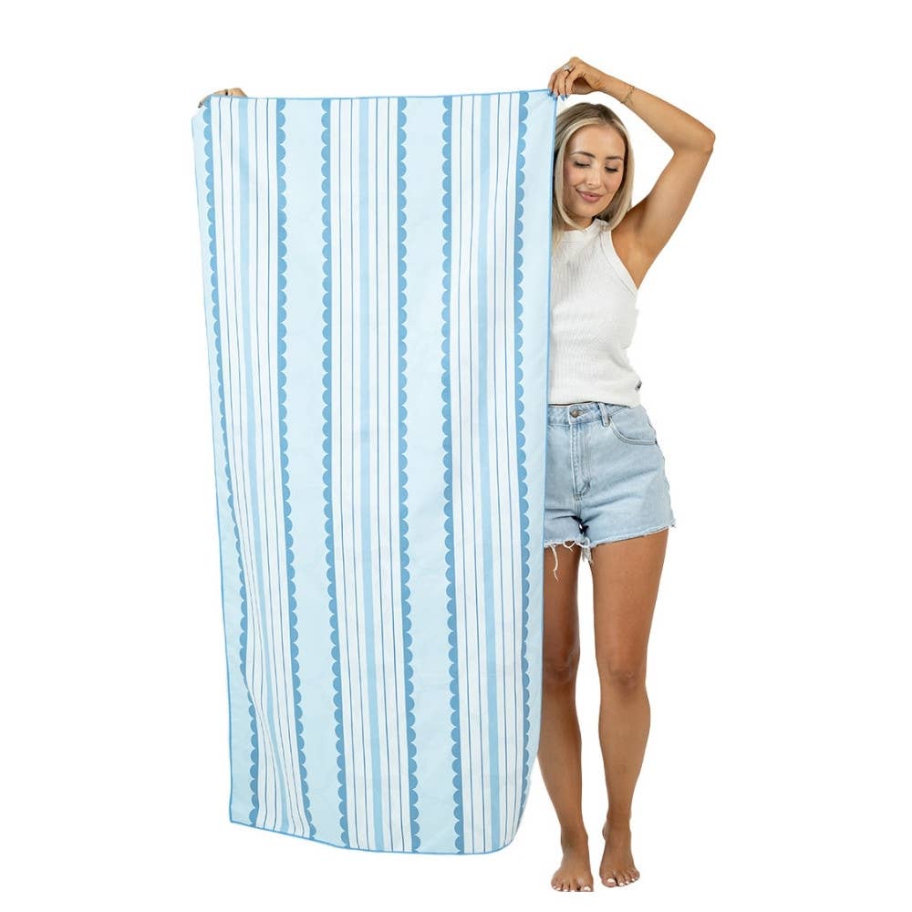 Blue Bow Microfiber Towel