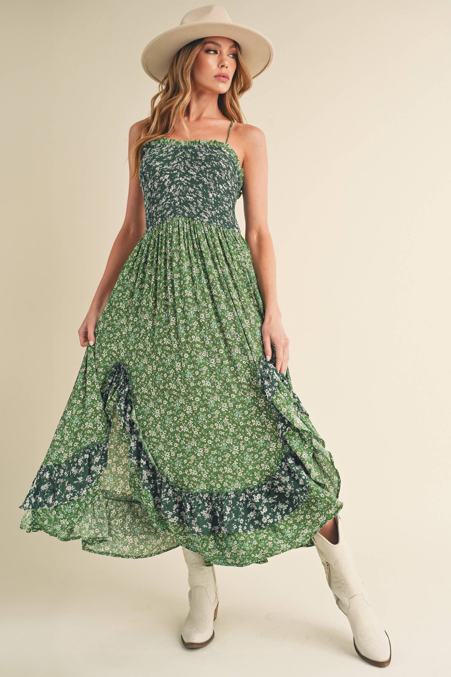 Green Ruffle Dress
