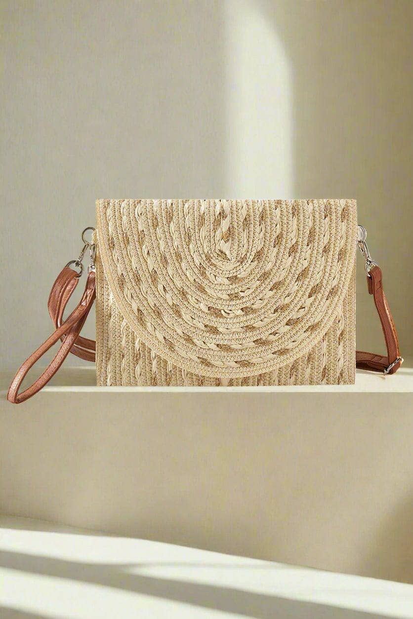 Mixed Straw Clutch/Crossbody