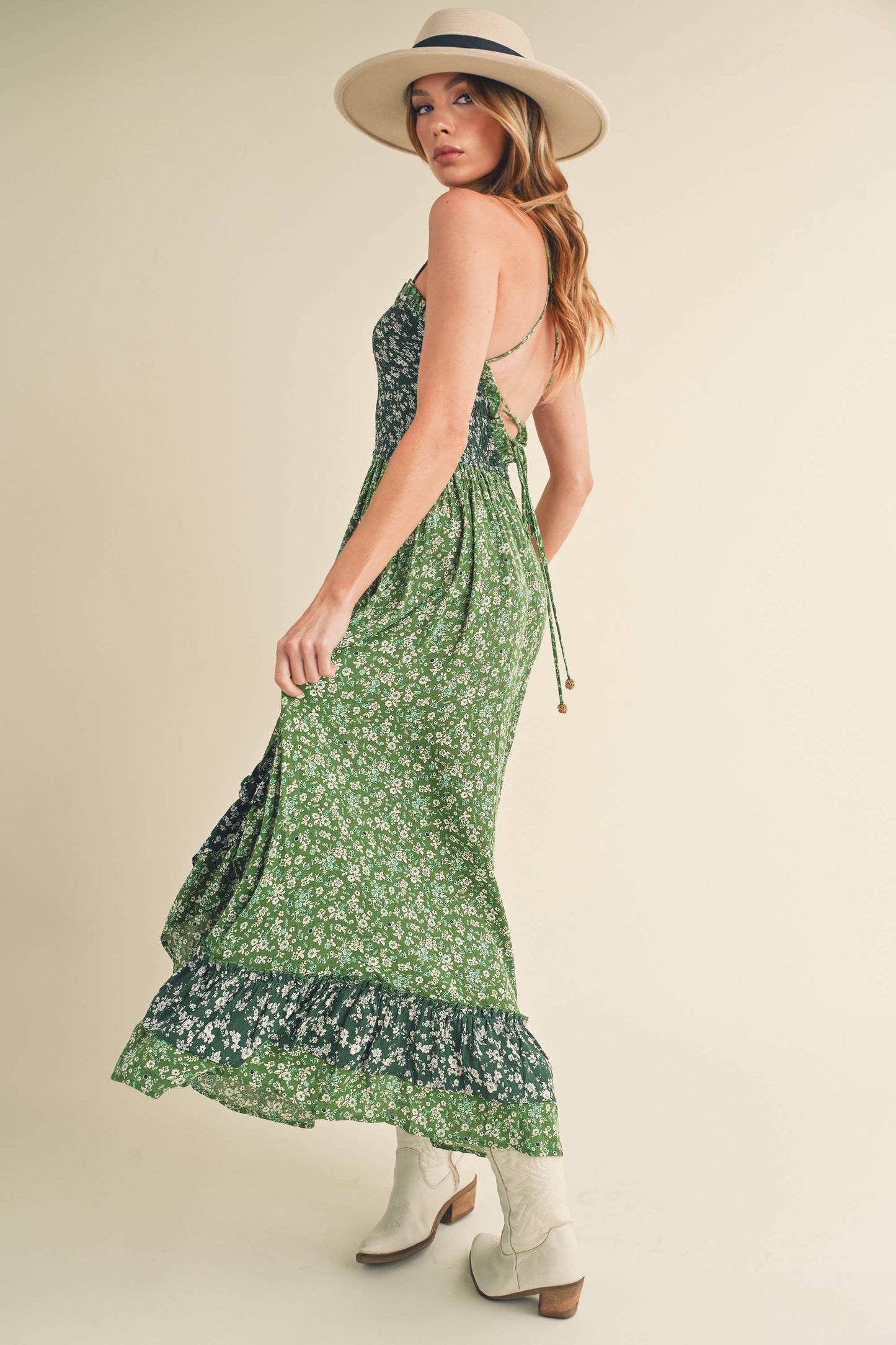 Green Ruffle Dress