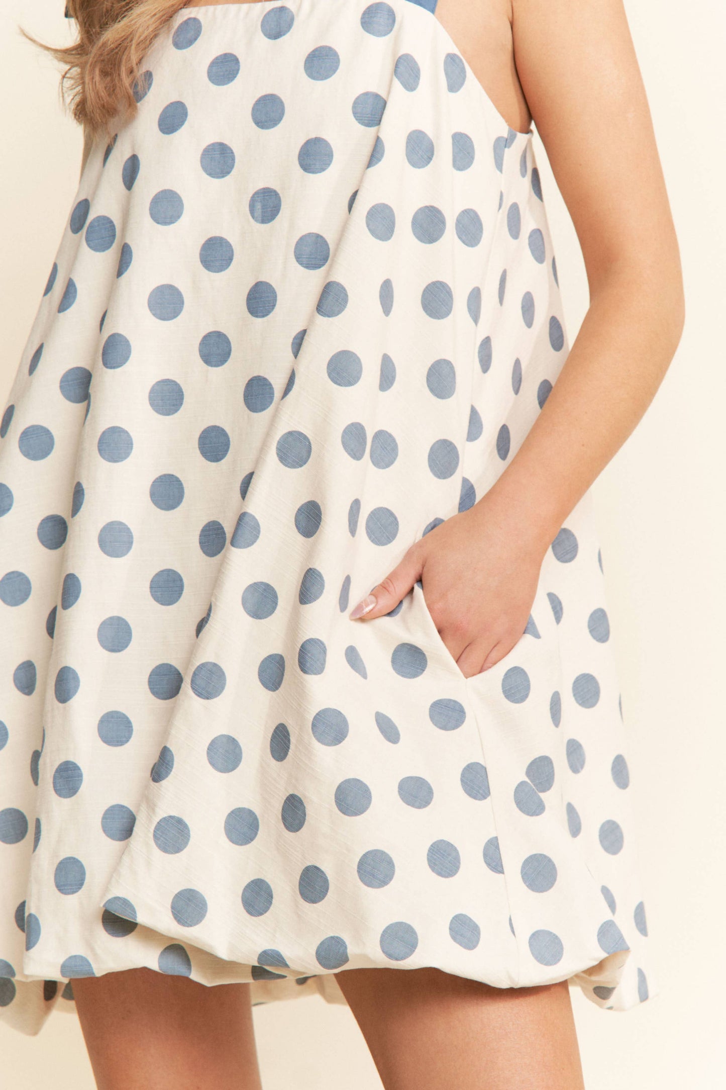 A-line Polka-dot Mini Dress