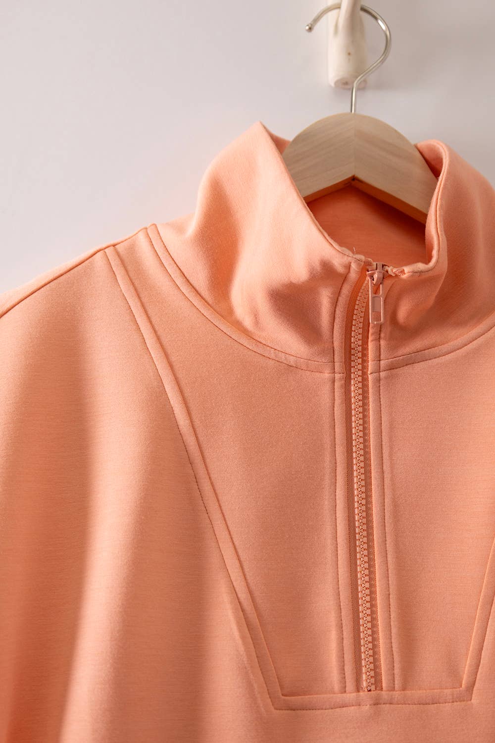 Half-Zip Scallop Shorts Set