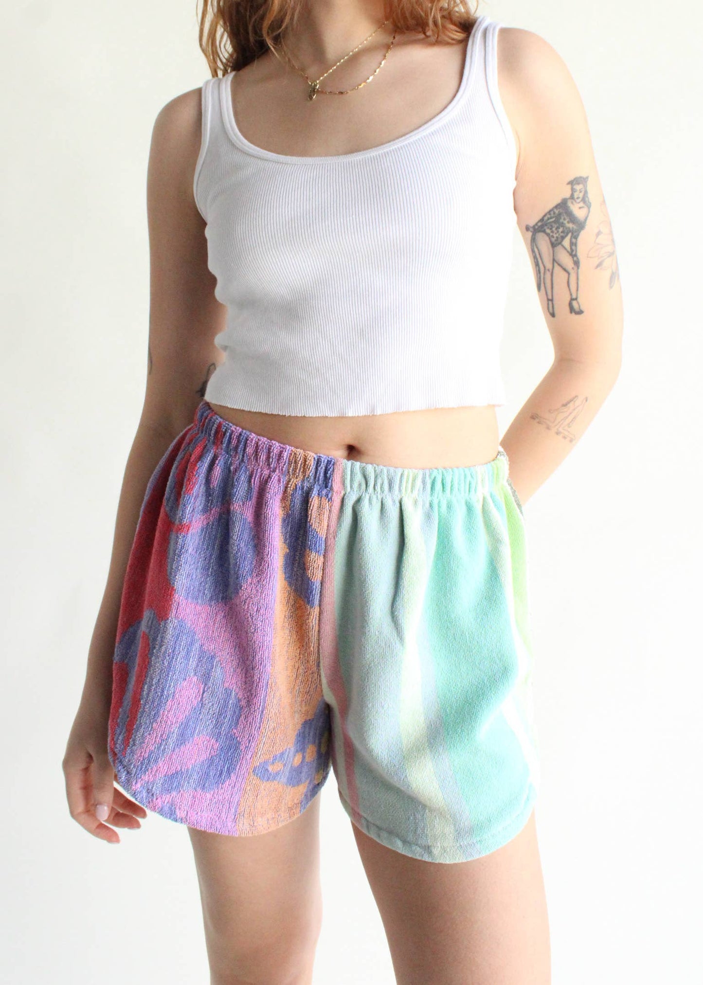 Dyed Towel Shorts