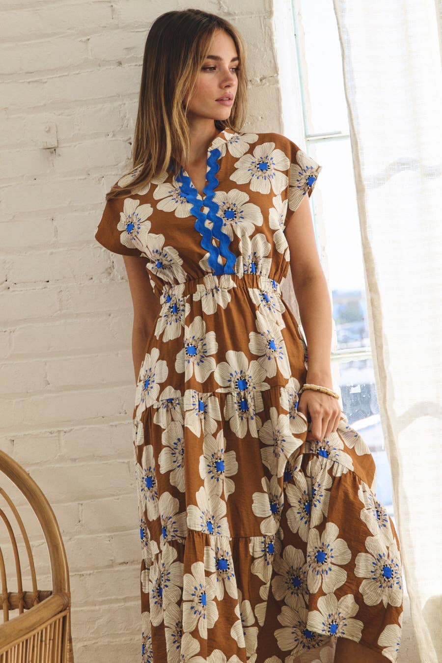Floral Printed Midi Dress