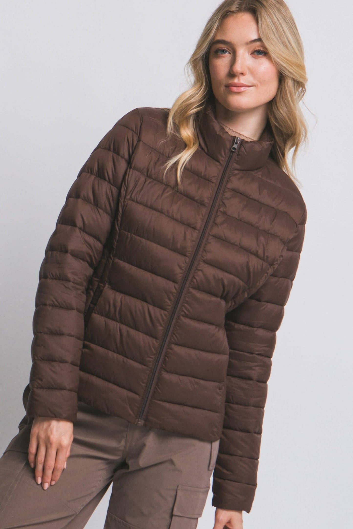 Ultra Lightweight Padded Thermal Zip Up Jacket