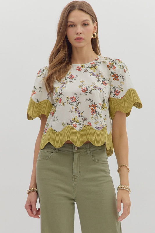 Floral Print Pullover Top