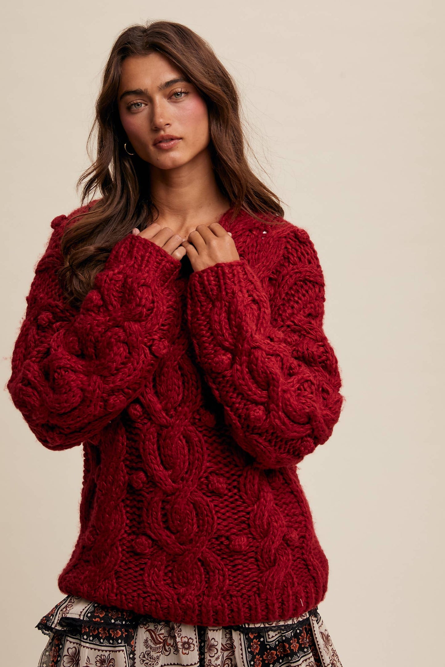 Chunky Cable Knit Sweater