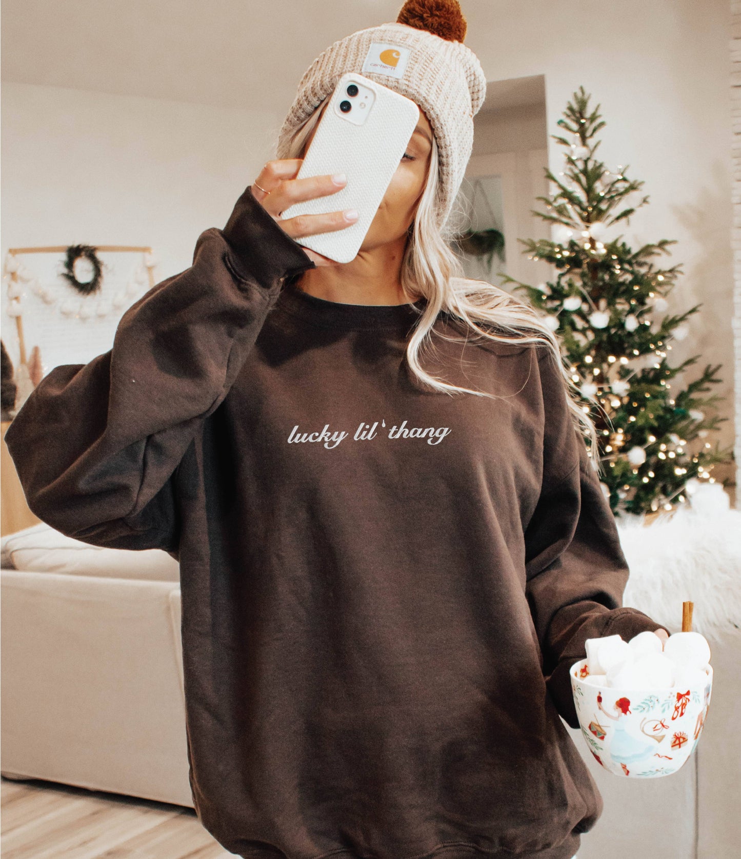 Embroidered St Patrick Day Crewneck Sweatshirt Lucky Sweater