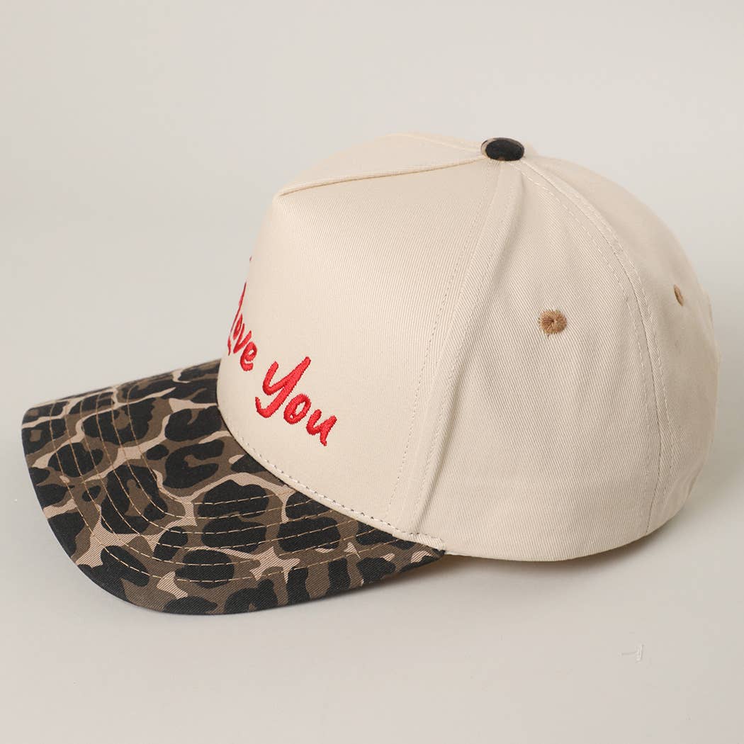 P.S. I Love You Valentine Embroidery Two-Tone Trucker Hat