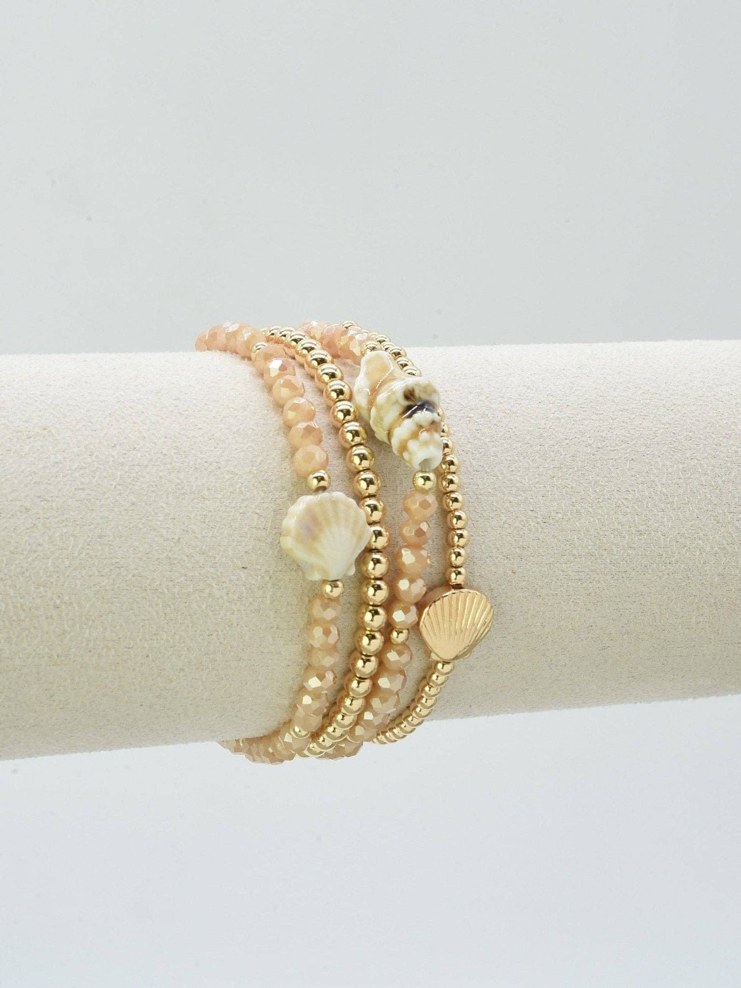 4 Piece Ceramic Stretch Bracelet Set